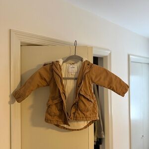 Children's Tan Hooded Barn Jacket - Old Navy